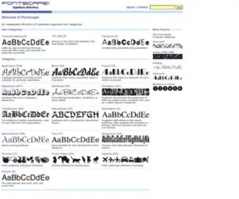 Fontscape.com(Typeface directory) Screenshot