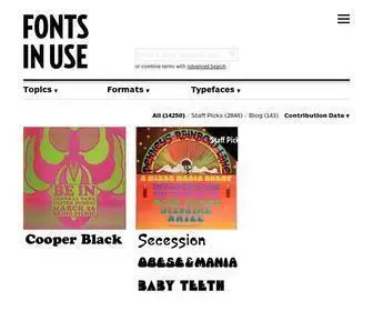 Fontsinuse.com(Type at work in the real world) Screenshot
