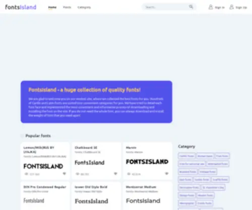 Fontsisland.com(A big collection free fonts) Screenshot