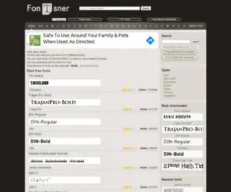 Fontsner.com(Best ttf fonts for free) Screenshot