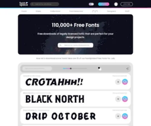 Fontspace.com(Free Fonts) Screenshot