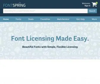 Fontspring.com(Worry-Free fonts for everyone) Screenshot