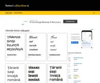Fonturicudiacritice.ro(Fonturi cu diacritice) Screenshot