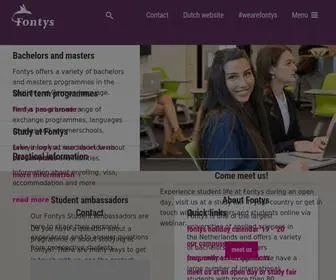 Fontys.edu(Fontys University) Screenshot