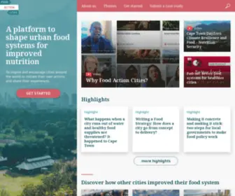 Foodactioncities.org(A platform to shape urban food systems for improved nutrition) Screenshot