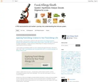 Foodallergysleuth.com(Food Allergy Sleuth) Screenshot