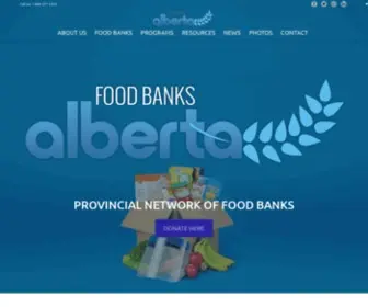 Foodbanksalberta.ca(Food Banks Alberta) Screenshot