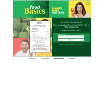Foodbasicsfeedback.com(FoodBasics Survey) Screenshot