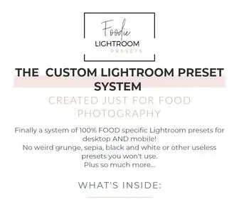 Foodbloggerentrepreneurs.co(FOODIE Lightroom Preset System) Screenshot