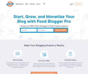 Foodbloggerpro.com(Start and Grow Your Food Blog) Screenshot