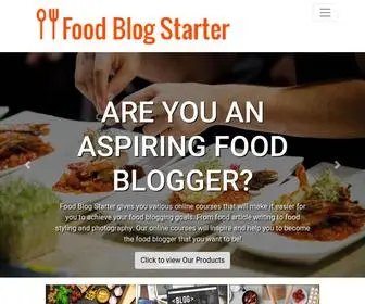 Foodblogstarter.com(Food Blog Starter) Screenshot