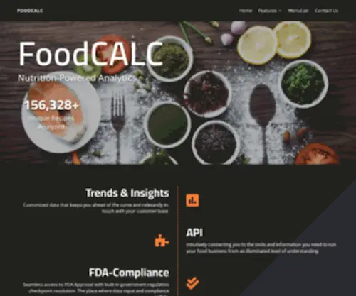 Foodcalc.com(Foodcalc) Screenshot