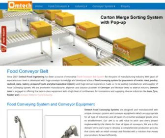 Foodconveyorbelt.com(Omtech Food Conveyor) Screenshot