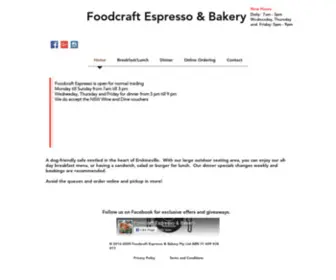 Foodcraftespressoandbakery.com.au(Foodcraft) Screenshot