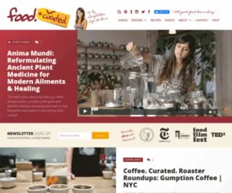 Foodcurated.com(Food. Curated) Screenshot