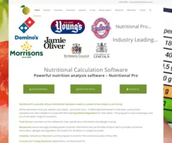 Fooddataservices.co.uk(Nutritional Calculation) Screenshot