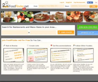 Foodfinder.net(Search Restaurants & Menus) Screenshot