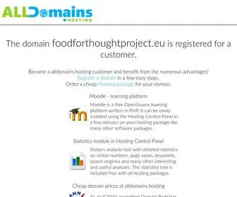 Foodforthoughtproject.eu(Domain registered at alldomains.hosting) Screenshot