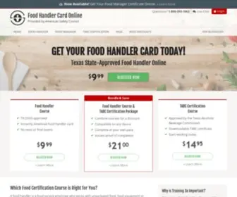 Foodhandlercardonline.com(Food Handler Card Online) Screenshot