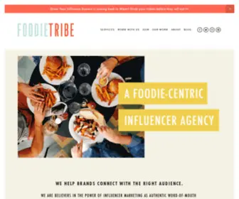 Foodietribe.org(An influencer agency) Screenshot