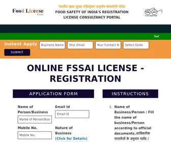 Foodlicensing.org(FSSAI Registration) Screenshot