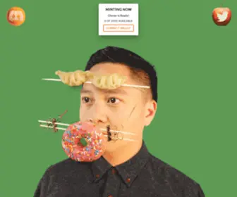 Foodmasku.com(An artist who makes meals into masks and then eats them) Screenshot