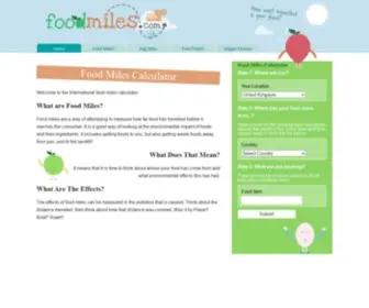 Foodmiles.com(Food Miles Calculator) Screenshot