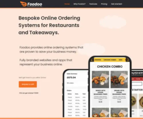 Foodoo.co.uk(Online ordering system for restaurants) Screenshot