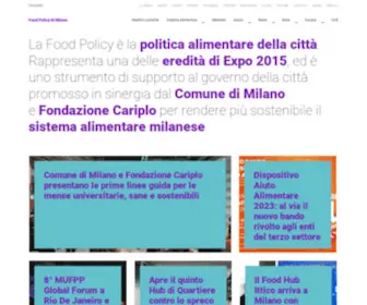 Foodpolicymilano.org(Milano Food Policy) Screenshot