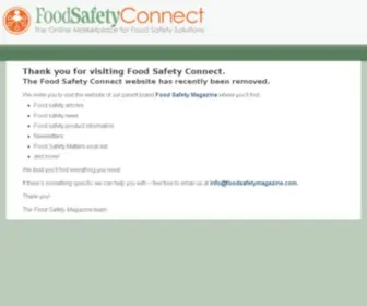 Foodsafetyconnect.com(Food Safety) Screenshot