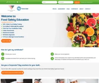Foodsafetyeducation.com.au(Food Safety Education is a leading training provider (Train to Gain)) Screenshot