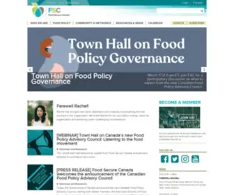 Foodsecurecanada.org(Food Secure Canada) Screenshot