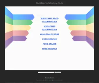 Foodservicetoday.com(foodservicetoday) Screenshot