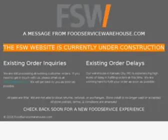 Foodservicewarehouse.com(FSW Restaurant Supply) Screenshot
