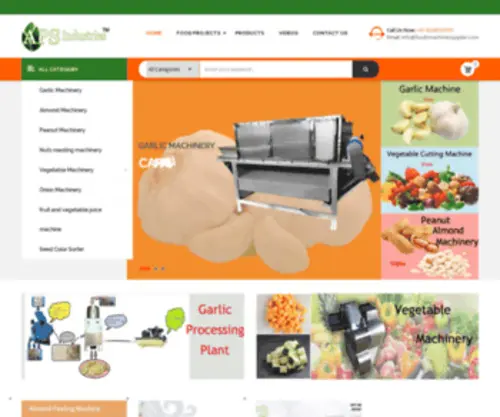 Foodsmachinesupplier.com(APS Industries) Screenshot