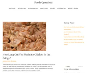 Foodsquestions.com(Foods Questions) Screenshot