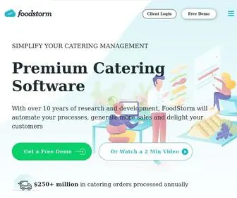 Foodstorm.com(Catering Software & Catering Management CRM) Screenshot