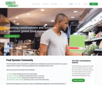 Foodsystems.community(Food Systems Summit Community) Screenshot