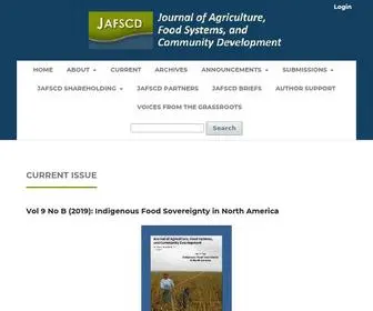 Foodsystemsjournal.org(Journal of Agriculture) Screenshot