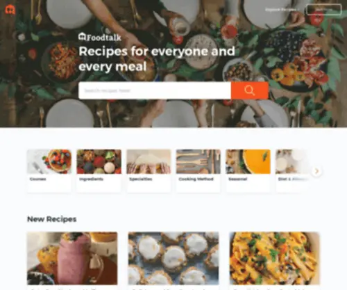 Foodtalk.com(Recipes for everyone and every meal) Screenshot