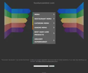 Foodunraveled.com(foodunraveled) Screenshot