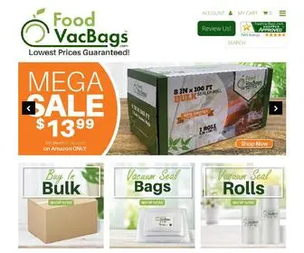 Foodvacbags.com(Vacuum Seal Bags & Rolls) Screenshot