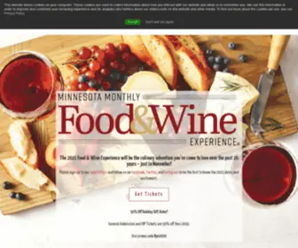 Foodwineexperience.com(The Minnesota Monthly Food & Wine Experience) Screenshot