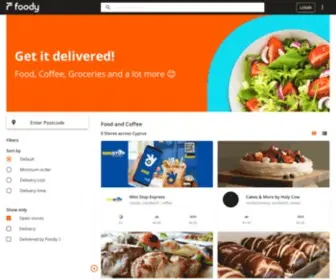 Foody.com.cy(Order delivery or takeout from national chains and local favorites) Screenshot