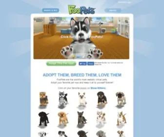Foopets.com(Real Virtual Pets Online) Screenshot