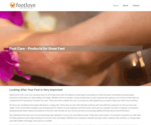 Foot-Love.com(All About Foot Care) Screenshot