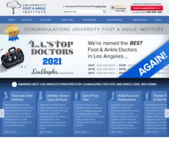 Footankleinstitute.com(State-of-the-Art Foot and Ankle Care, Southern CA Podiatry) Screenshot
