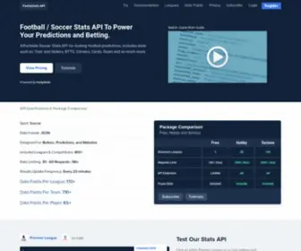 Football-Data-API.com(Football Data API) Screenshot