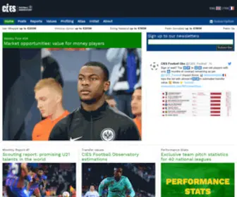 Football-Observatory.com(The CIES Football Observatory website presents exclusive data and analysis on soccer players) Screenshot
