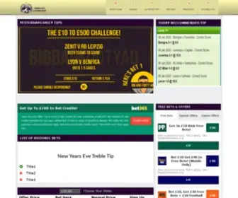 Footballbetsandaccumulators.com(For the Fans) Screenshot